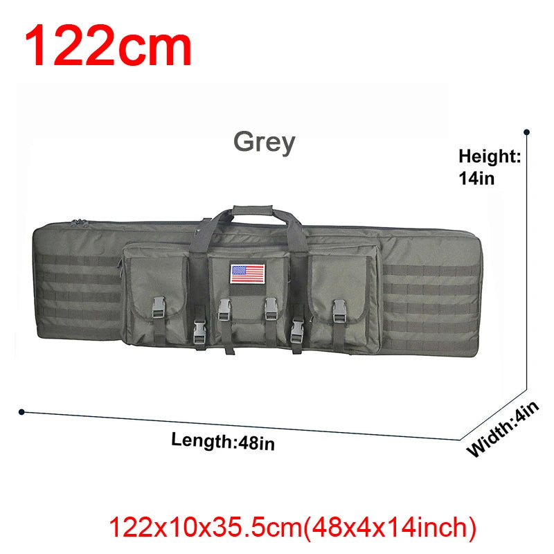 LQARMY Tactical Double Rifle Case Molle Bag Sniper