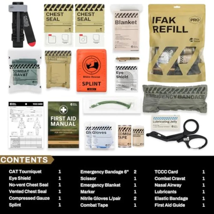 IFAK Refill Kit 17Pcs CAT Gen7 Tourniquet Emergency First Aid