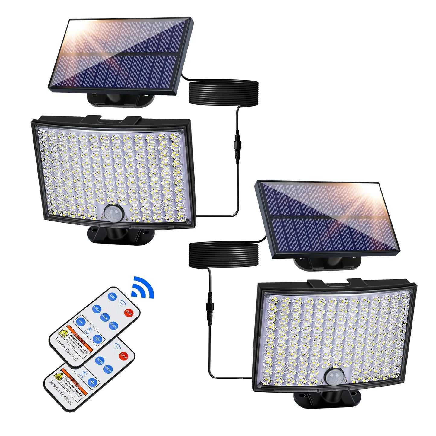 GHUSTAR Solar Motion Sensor Outdoor Lights IP65 Waterproof Garden Lamp