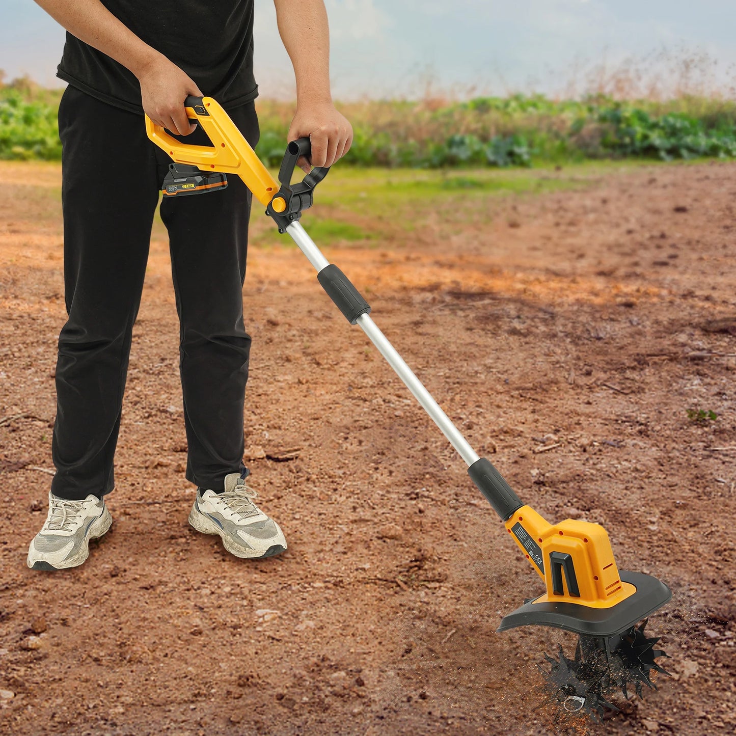 20V Cordless Tilling Machine With 2000mAh Battery And 4 Blades