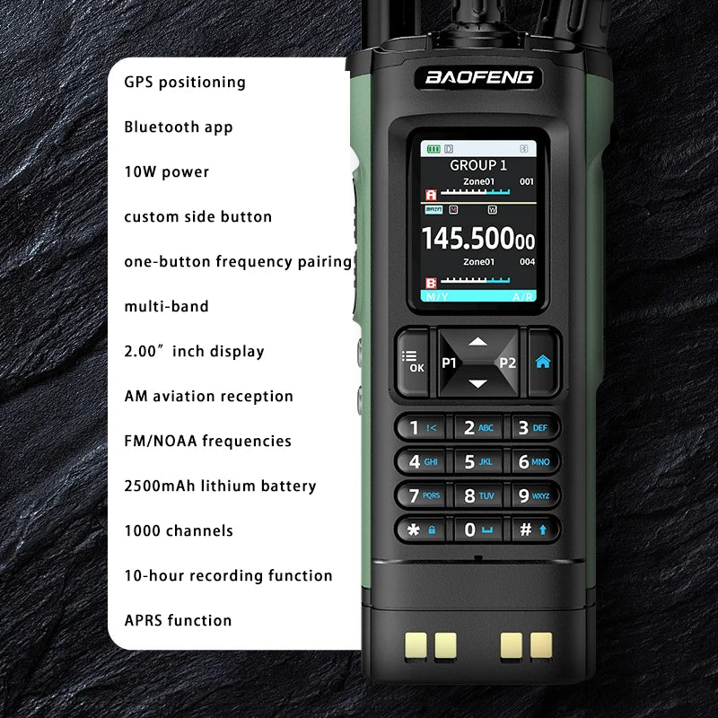 Baofeng DM32UV DMR GPS 10W Multi Band Walkie Talkie