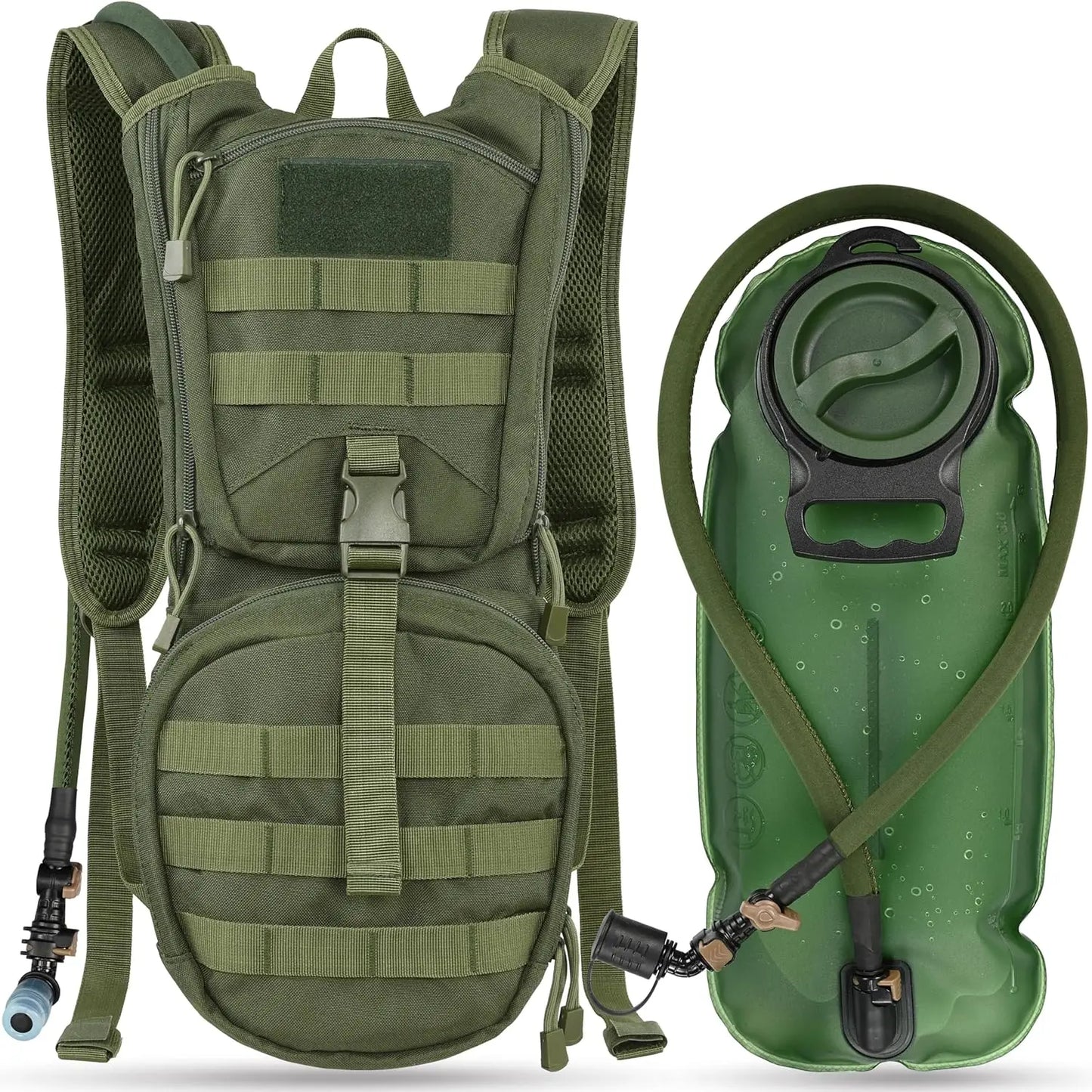 Tactical Hydration Backpack With 3L Bladder For Outdoor Activities