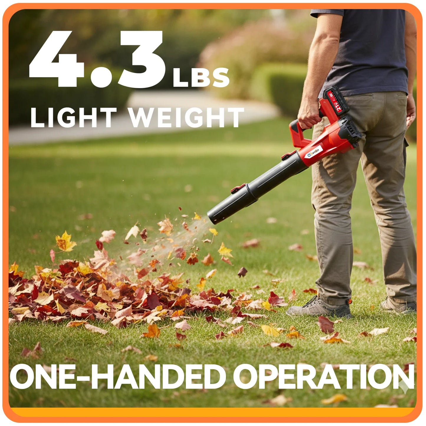 XYSD Cordless Leaf Blower 650 CFM With 21V 4.5Ah Battery