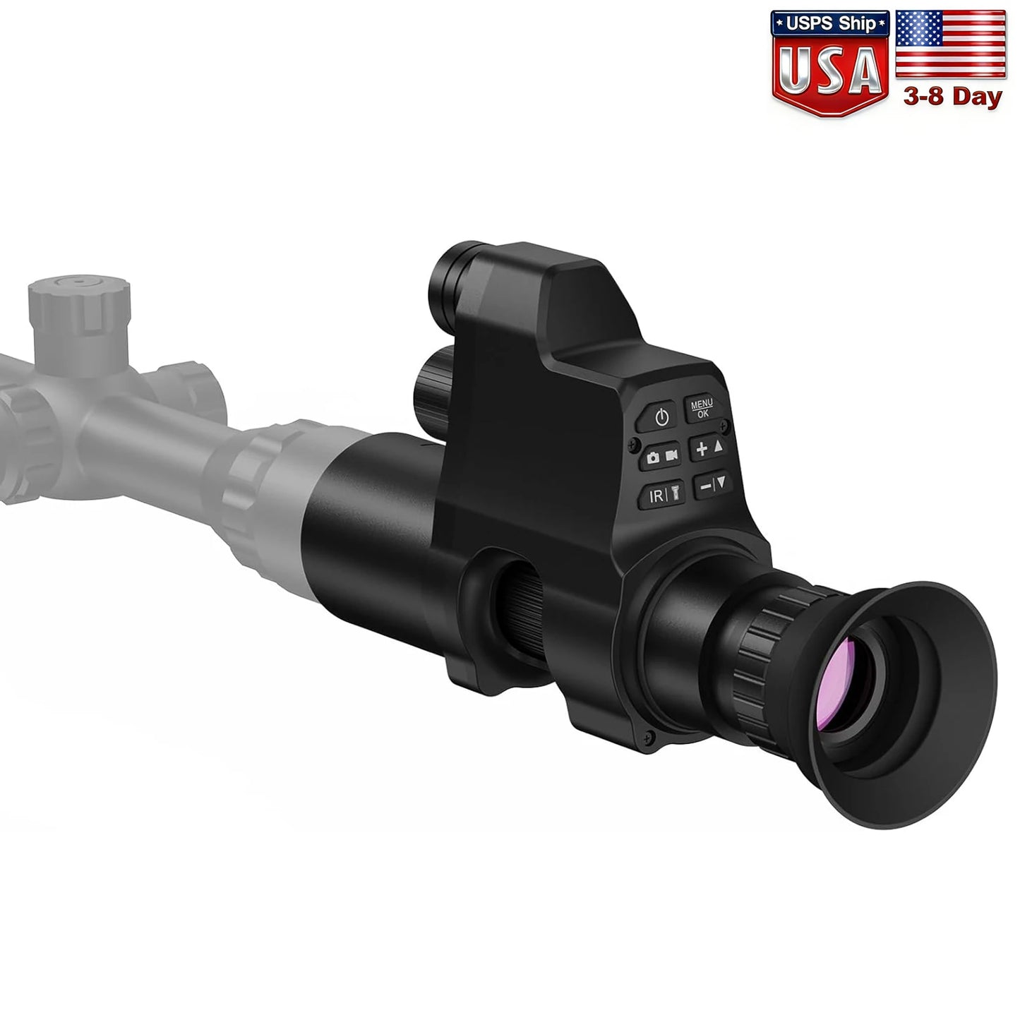 GOYOJO Night Vision Monocular NV4A ClipOn For Night Viewing 300m