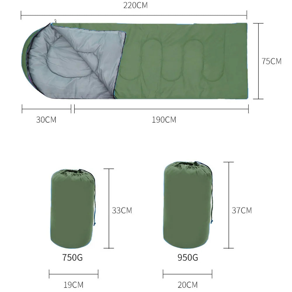 Ultralight Waterproof 4 Season Camping Sleeping Bag For Outdoors