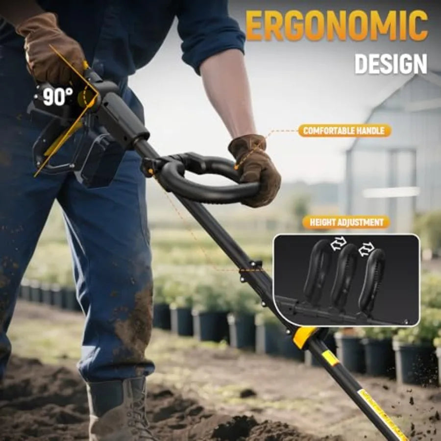 Cordless Tiller Cultivator For 20V Max Battery 360 RPM