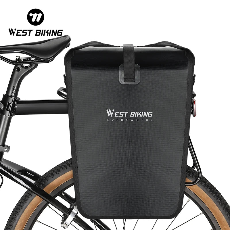 West Biking Double Sided Portable Pannier Waterproof Bike Bag