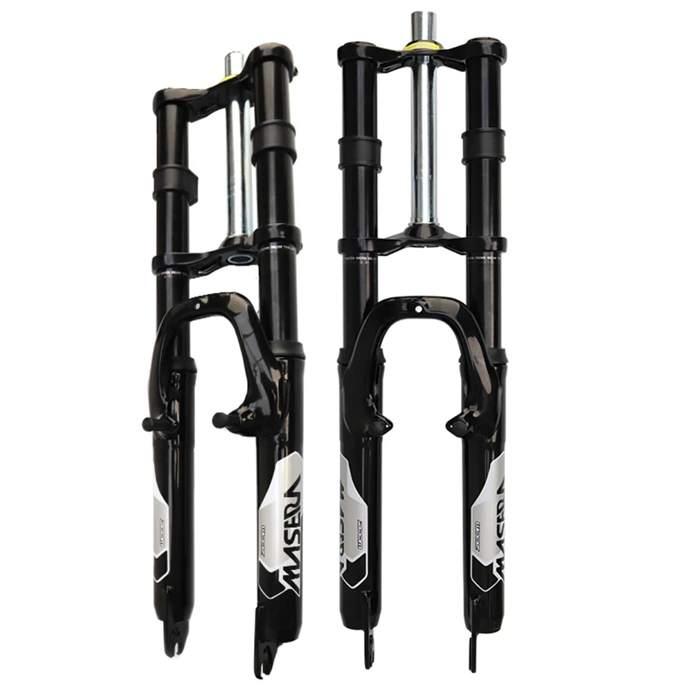 Deceleration Bicycle Front Fork, Mountain Bike Suspension Fork, MTB Double Shoulder Shock Absorber, 20 ", 24", 26"