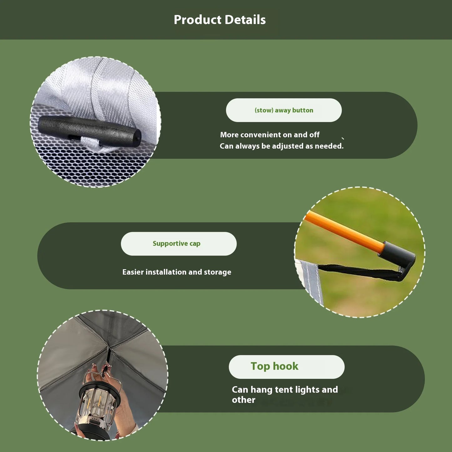 Pakicetus Auto Tent Quick 60 Second Setup Sunshade