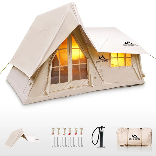 Inflatable Camping Tent 4 Season Rainfly With Stove Jack