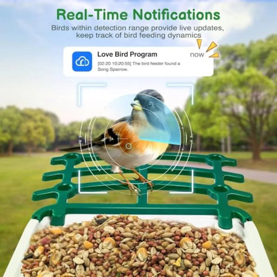 SHXI Smart Bird Feeder With Camera AI Species Identification