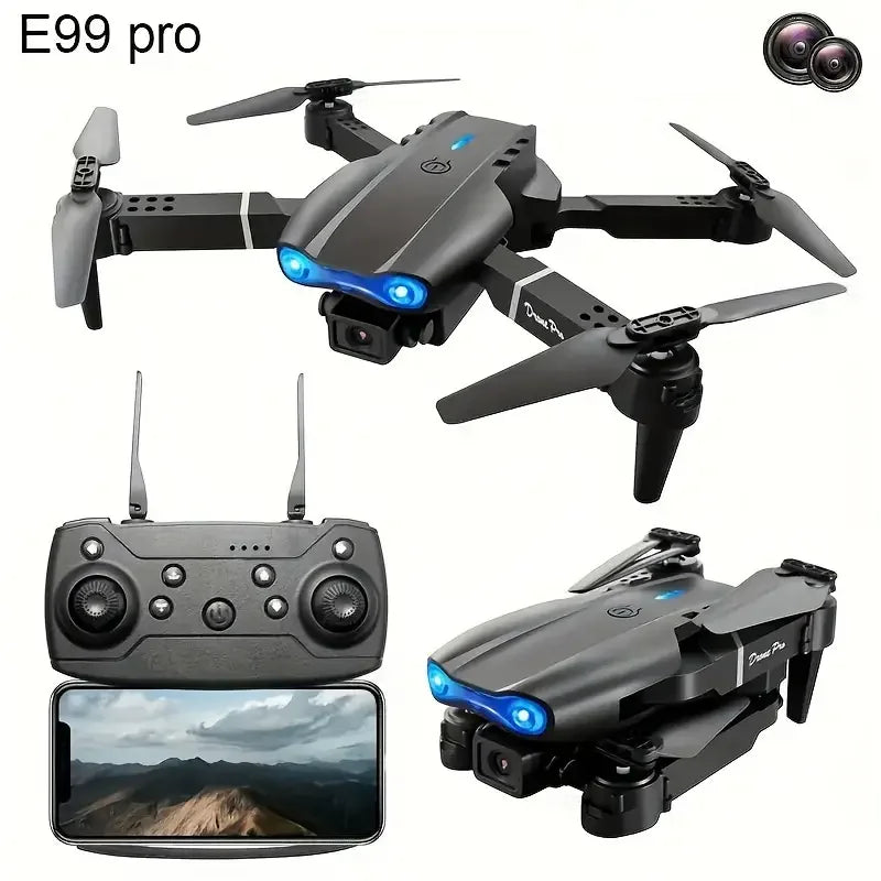 E99 Pro Drone With HD Dual Camera WiFi Obstacle Avoidance
