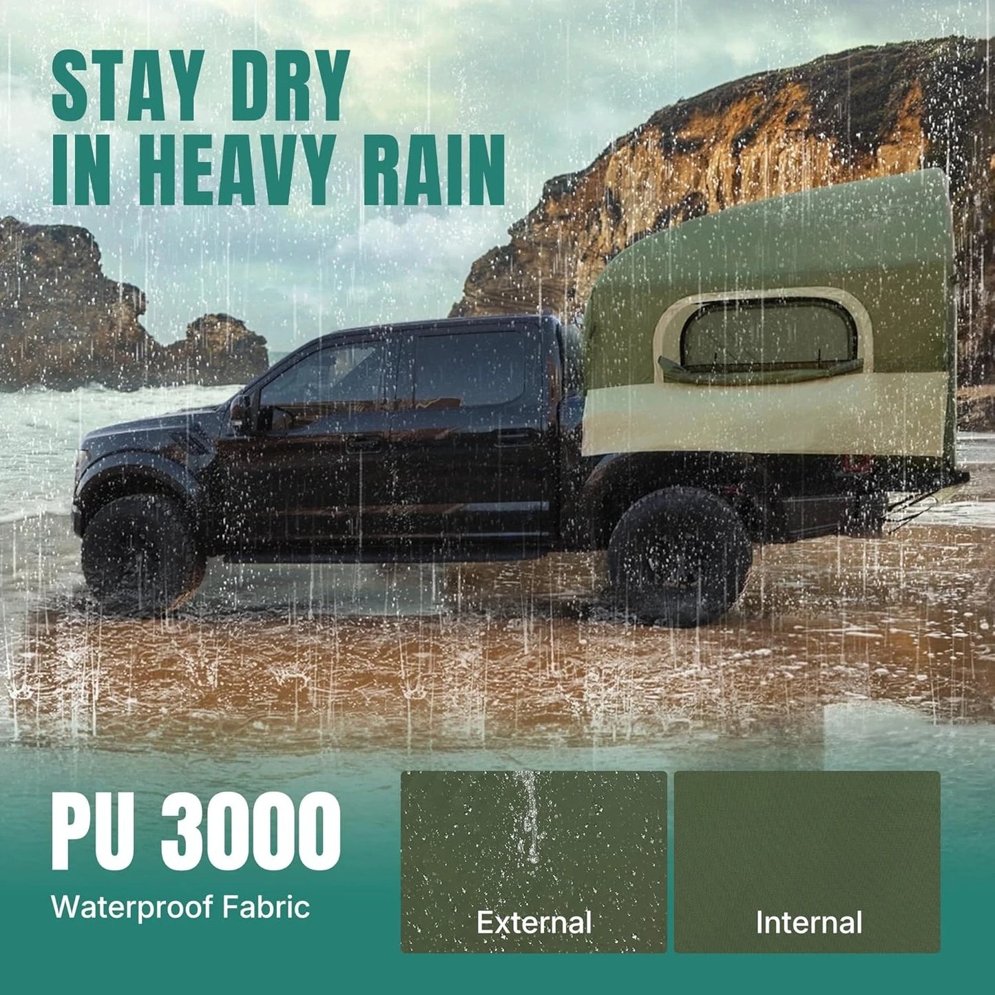 Truck Bed Tent For Two To Three People Fast Setup Inflatable