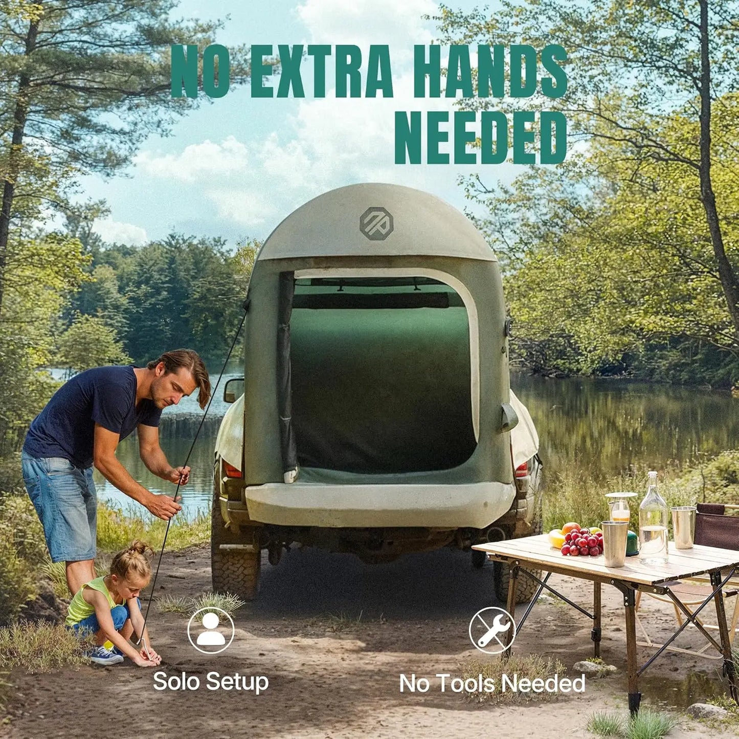 Truck Bed Tent For Two To Three People Fast Setup Inflatable