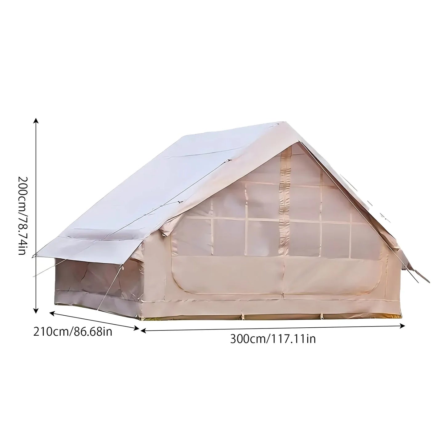 Pakicetus Inflatable Camping Tent With Skylight Breathable Mesh