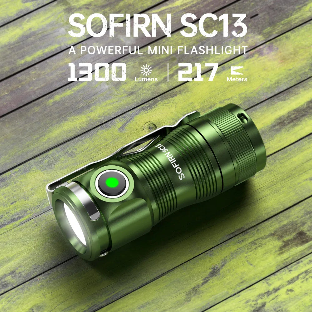 Sofirn SC13 1300lm Rechargeable 18350 LED Tactical Flashlight