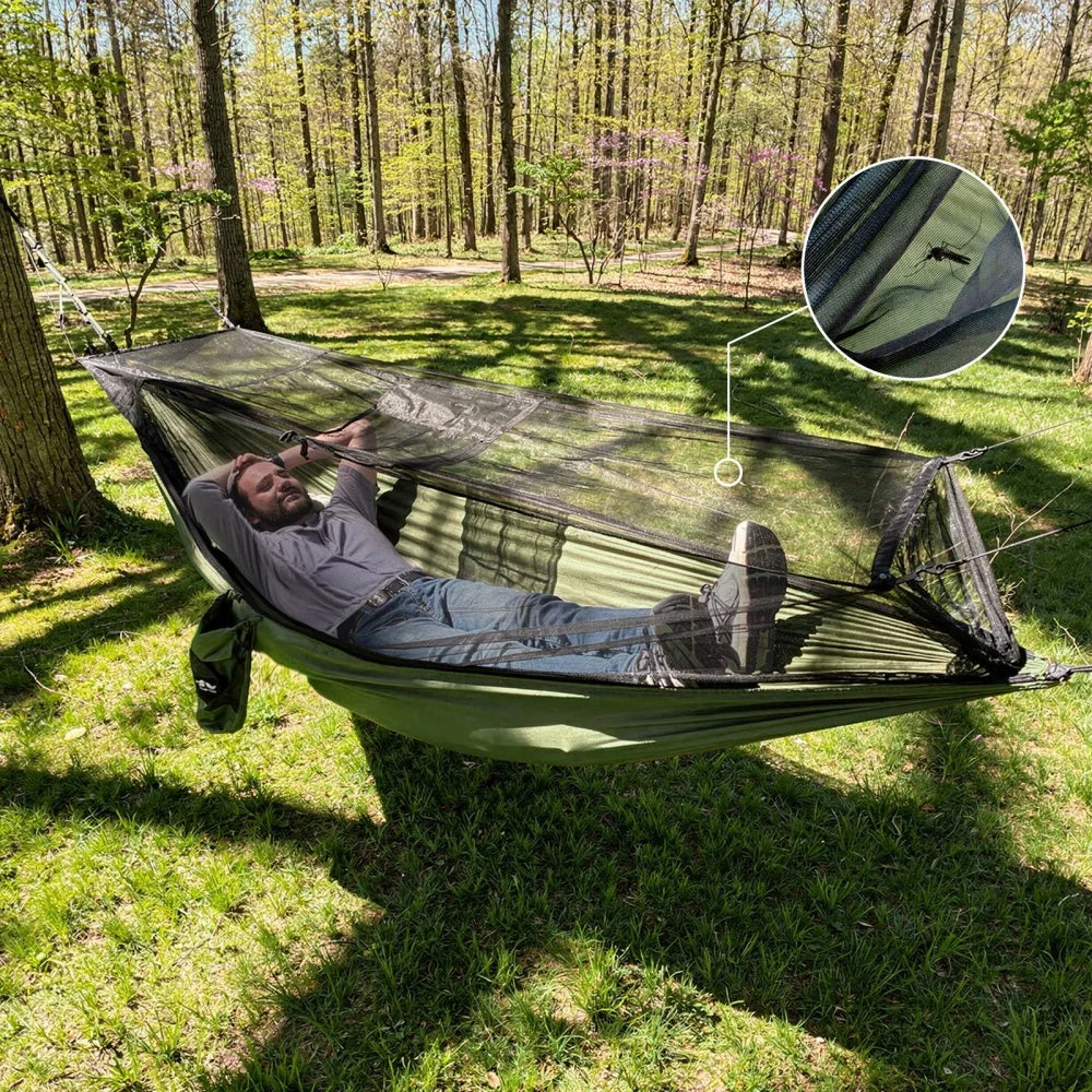Night Cat Mosquito Net Hammock With Tree Straps For Outdoors