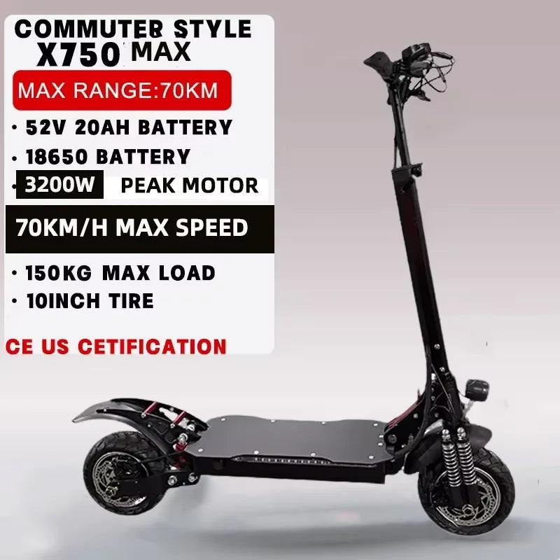 Jueshuai Outdoor Electric Scooter 1000W 48V-72V Fast Off Road Foldable