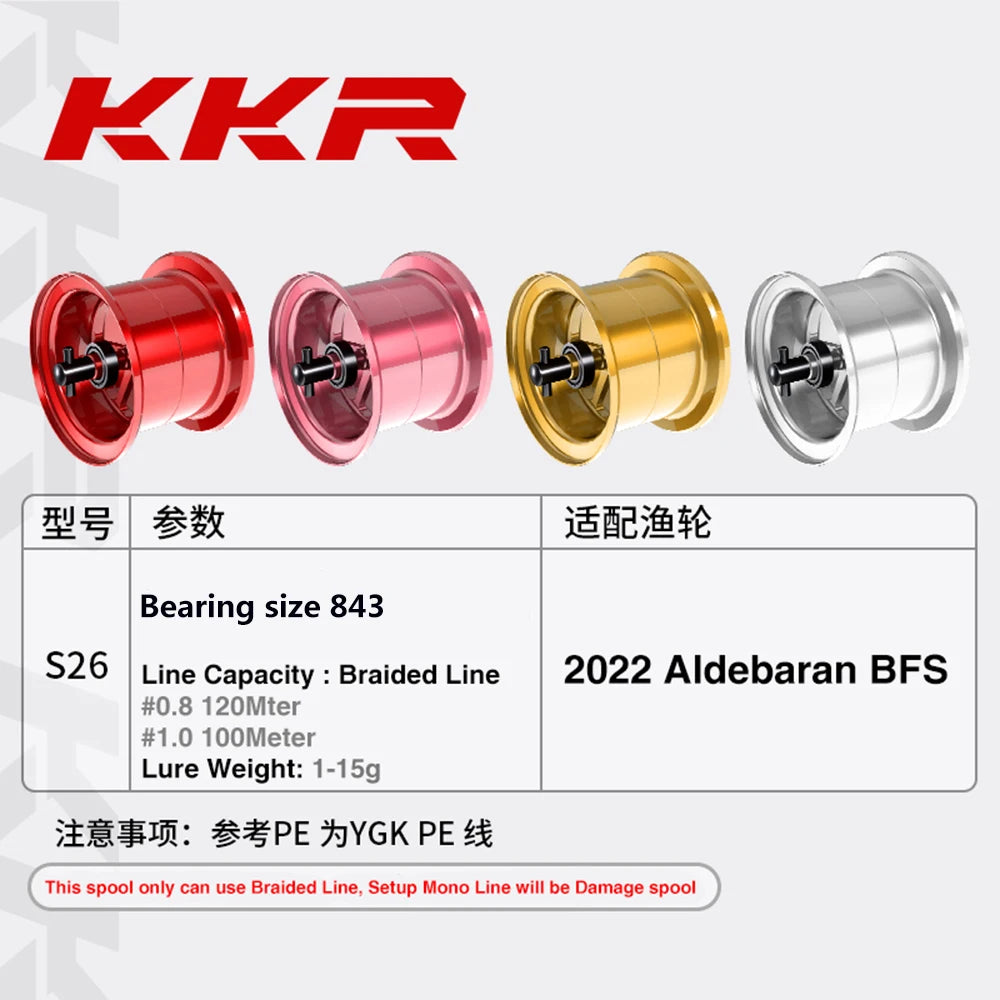 KKR S26 Ultralight Spool For Aldebaran BFS Baitcasting Reel