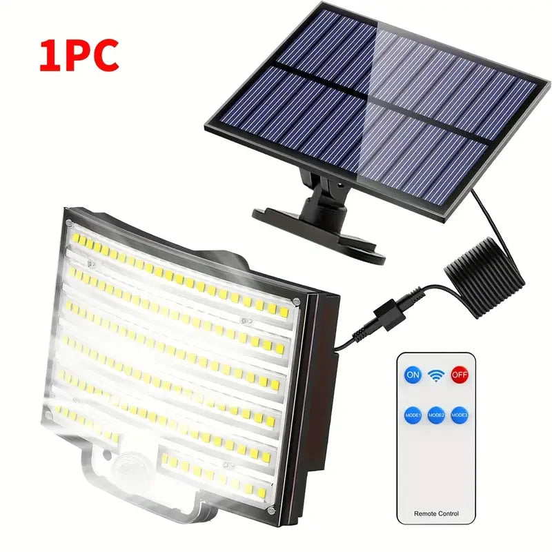 GHUSTAR Solar Powered Outdoor Lamp 252 LEDs Motion Sensor Security