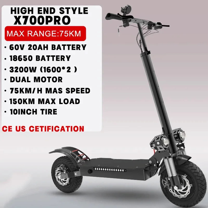 Jueshuai Outdoor Electric Scooter 1000W 48V-72V Fast Off Road Foldable
