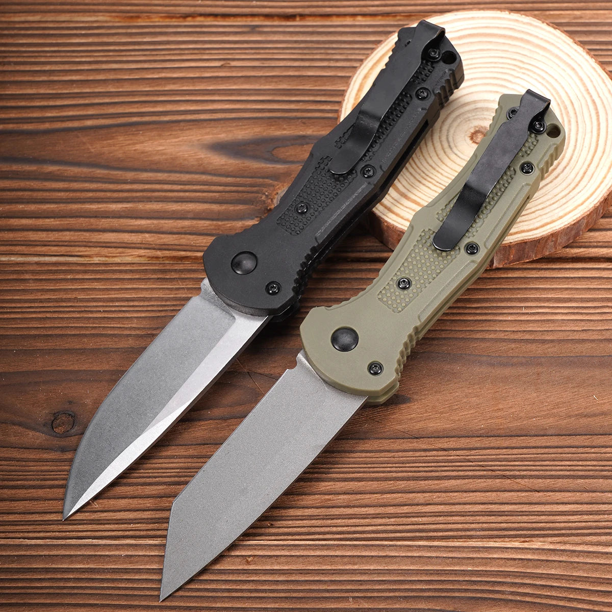 No Outdoor EDC Folding Pocket Knife D2 Steel Blade