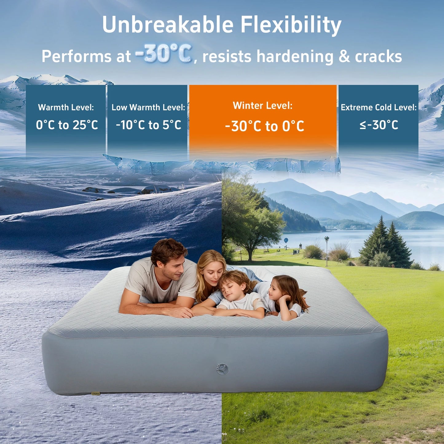 Outdoor Camping Air Mattress With Built In Pump For Trips