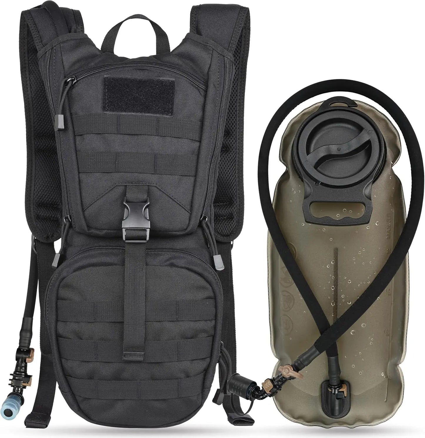 Tactical Hydration Backpack With 3L Bladder For Outdoor Activities
