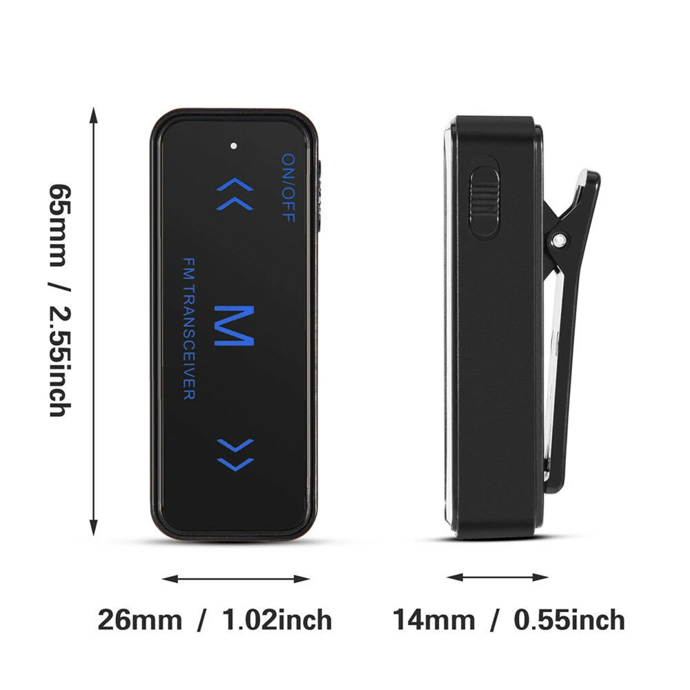 FARAJIAJ Portable Mini Walkie Talkie Kit 2 Way Radio Transceiver Headphones