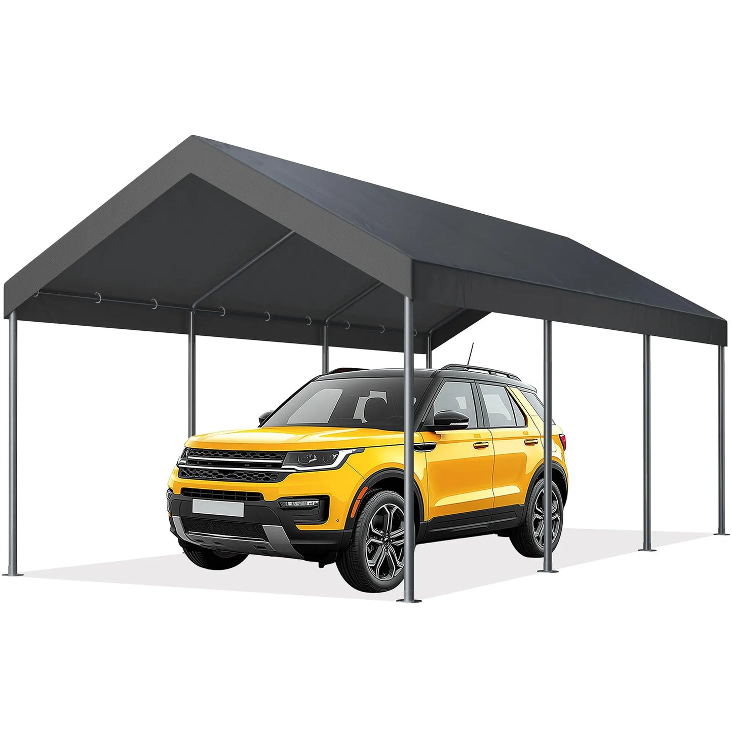 Jamfly Heavy Duty Carport With Roll Up Windows Portable Garage