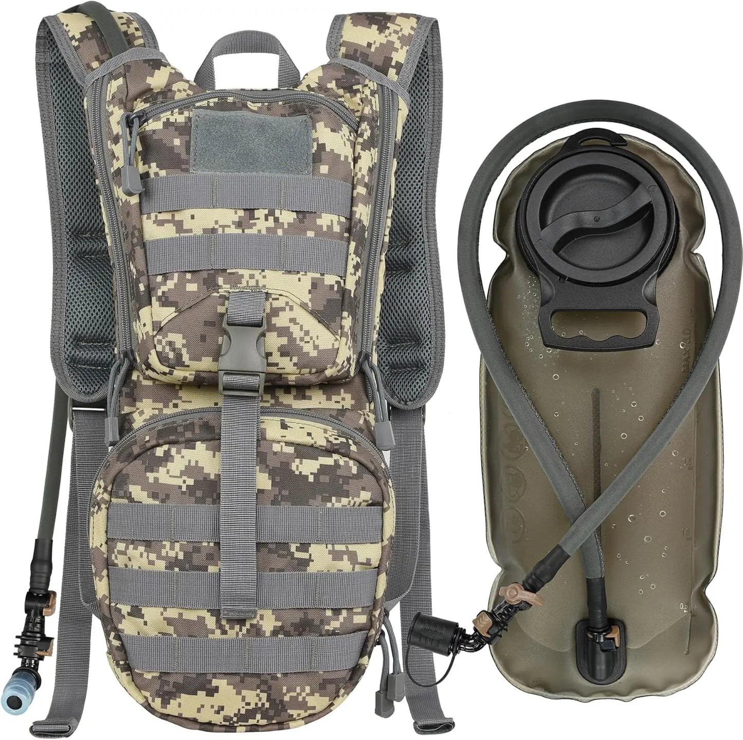 Tactical Hydration Backpack With 3L Bladder For Outdoor Activities