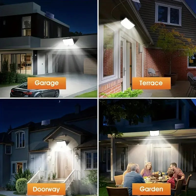 GHUSTAR Solar Powered Outdoor Lamp 252 LEDs Motion Sensor Security