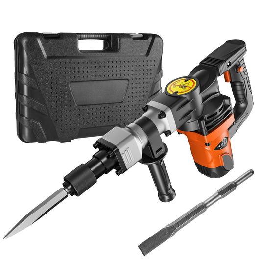 SucceBuy 1400W Demolition Jack Hammer 2900 BPM Concrete Breaker
