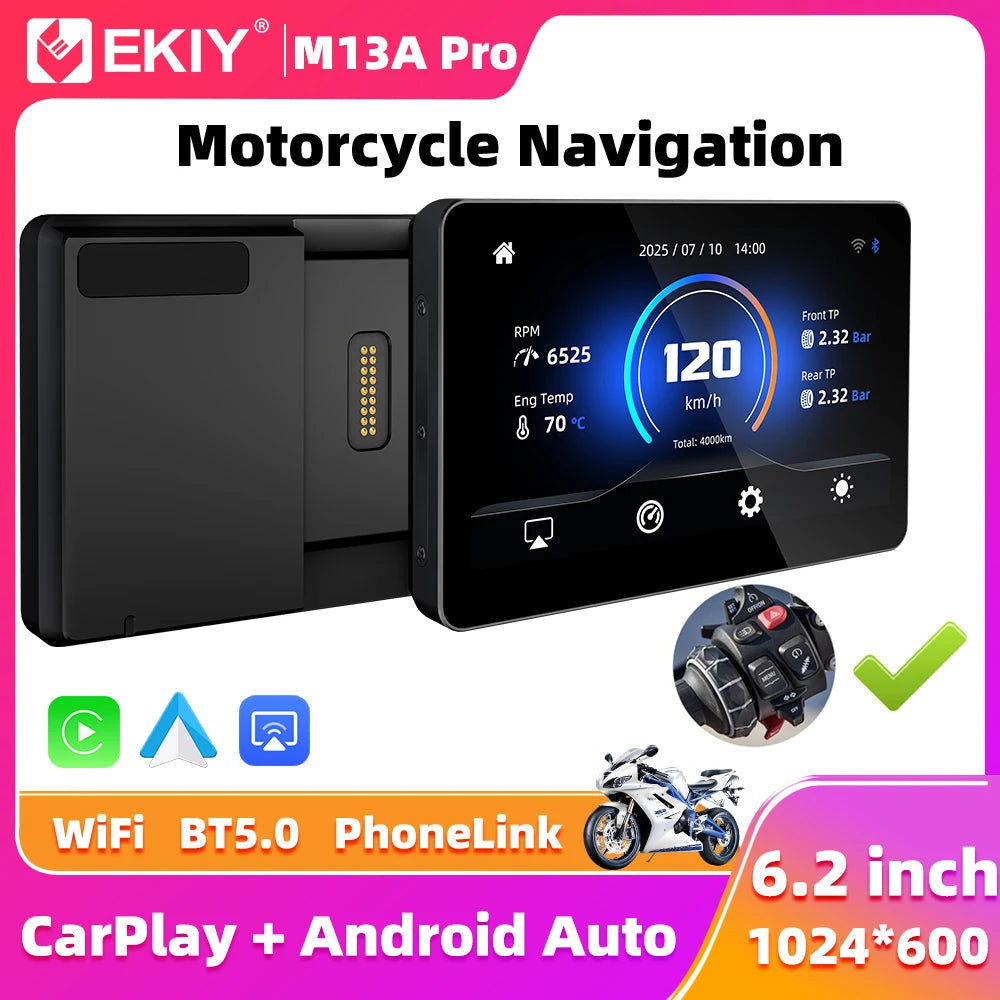 EKIY GPS Motorcycle Navigation Wireless CarPlay And Android Auto For BMW