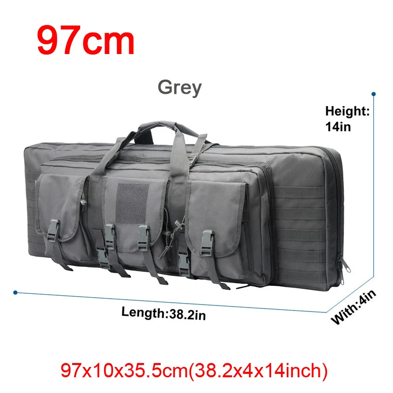 LQARMY Tactical Double Rifle Case Molle Bag Sniper