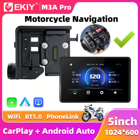 EKIY Wireless CarPlay Android Auto GPS Motorcycle Dashboard For BMW