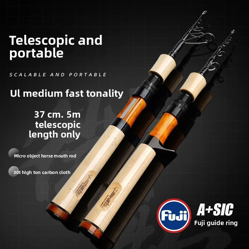 Telescopic Luya Rod Fishing Rod With Soft Microobject Vibration