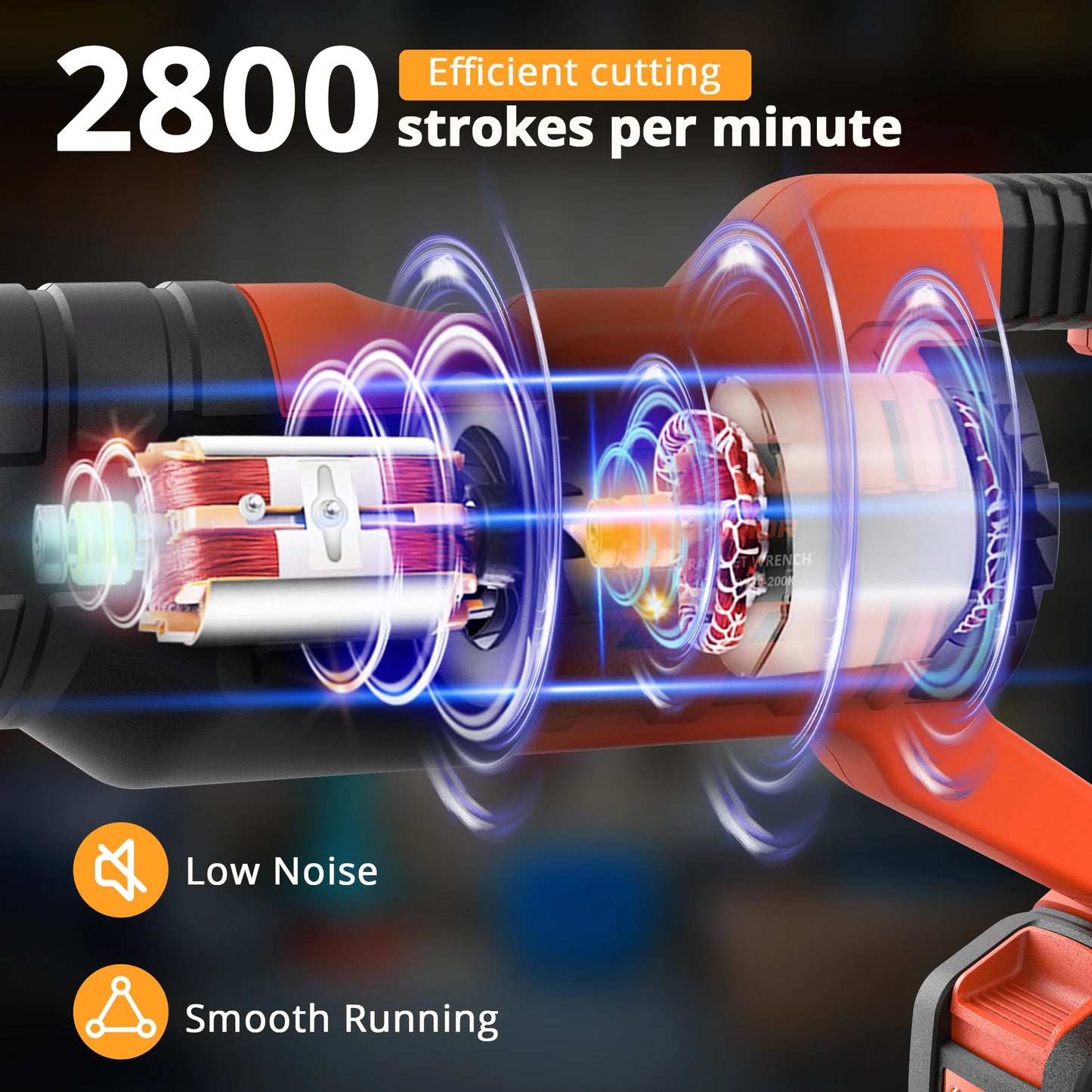 Parrior 20V Cordless Reciprocating Saw With Battery Kit