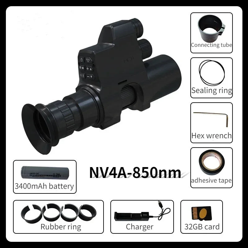 GOYOJO Night Vision Monocular NV4A ClipOn For Night Viewing 300m