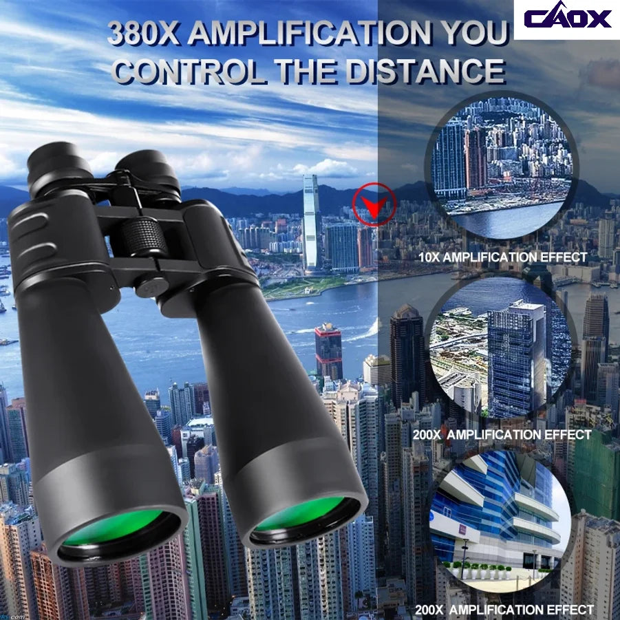 CAOX Binoculars Long Range Zoom HD With BAK4 Optics