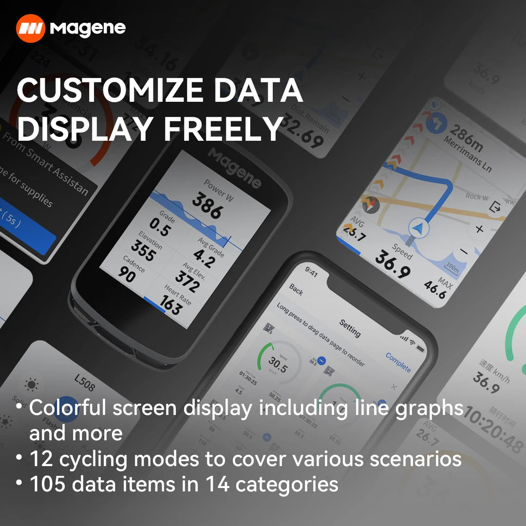 Magene C506 GPS Bike Computer With Navigation And WiFi Speedometer