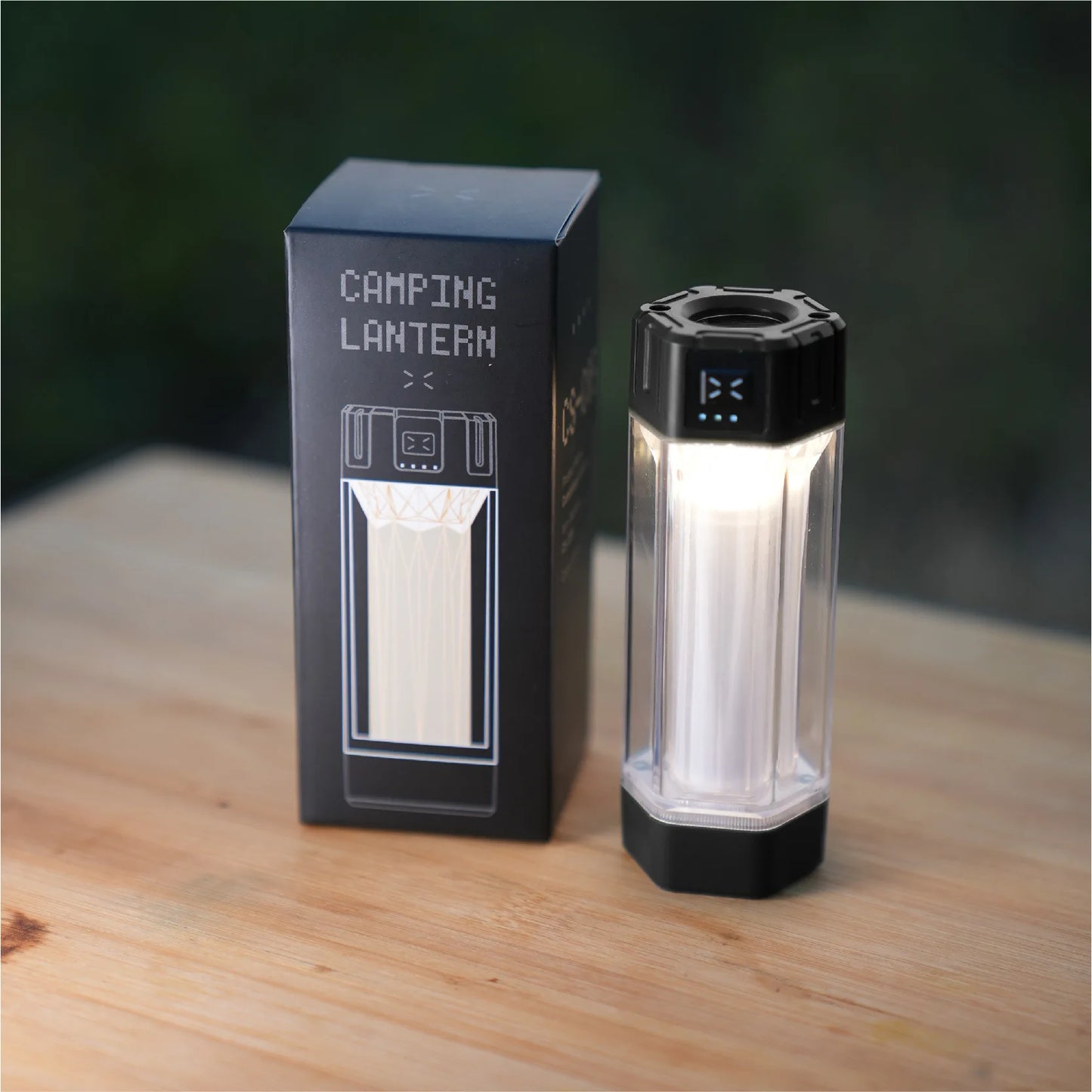 LED Camping Lantern Rechargeable 2000mAh Type-C 5 Modes 300 Lumen