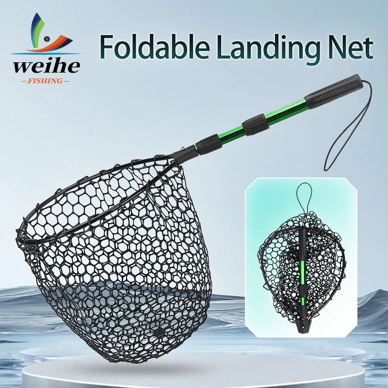 Foldable Aluminum Telescopic Fishing Net With Pocket