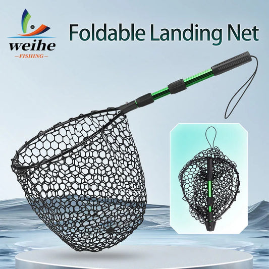 Foldable Aluminum Telescopic Fishing Net With Pocket