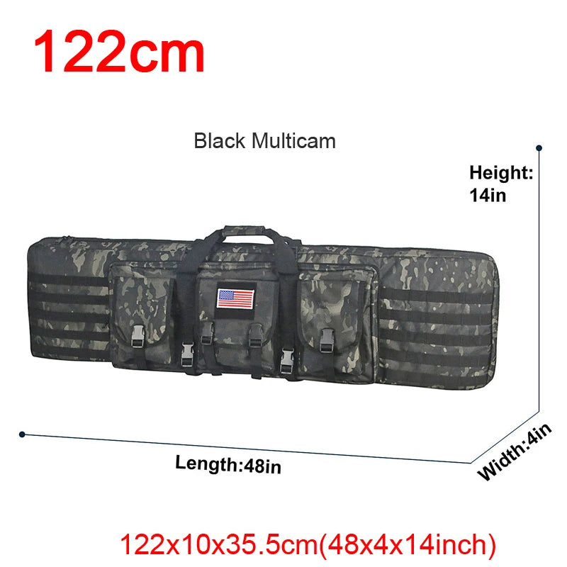 LQARMY Tactical Double Rifle Case Molle Bag Sniper