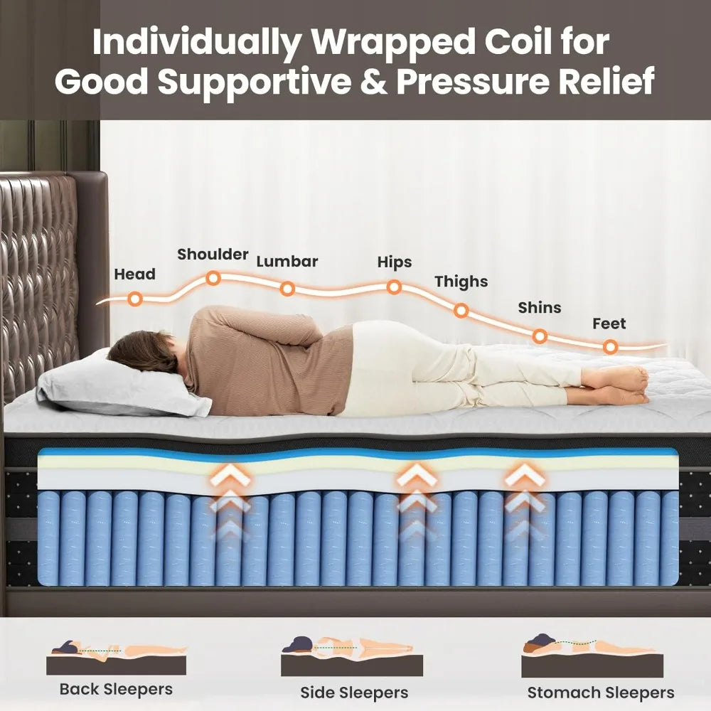 Extra Firm Hybrid Mattress With Air Flow Pocket Springs