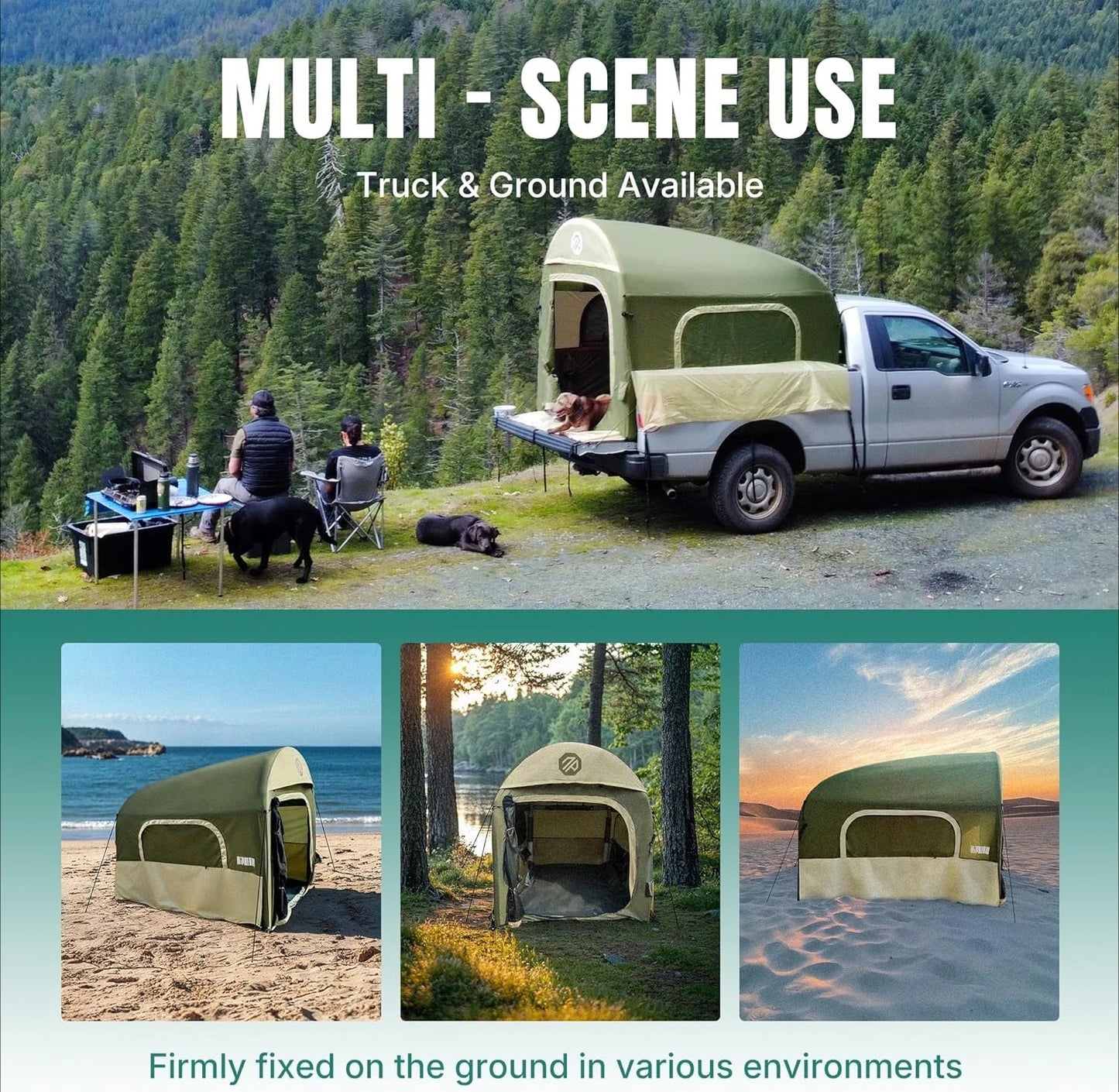 Truck Bed Tent For Two To Three People Fast Setup Inflatable