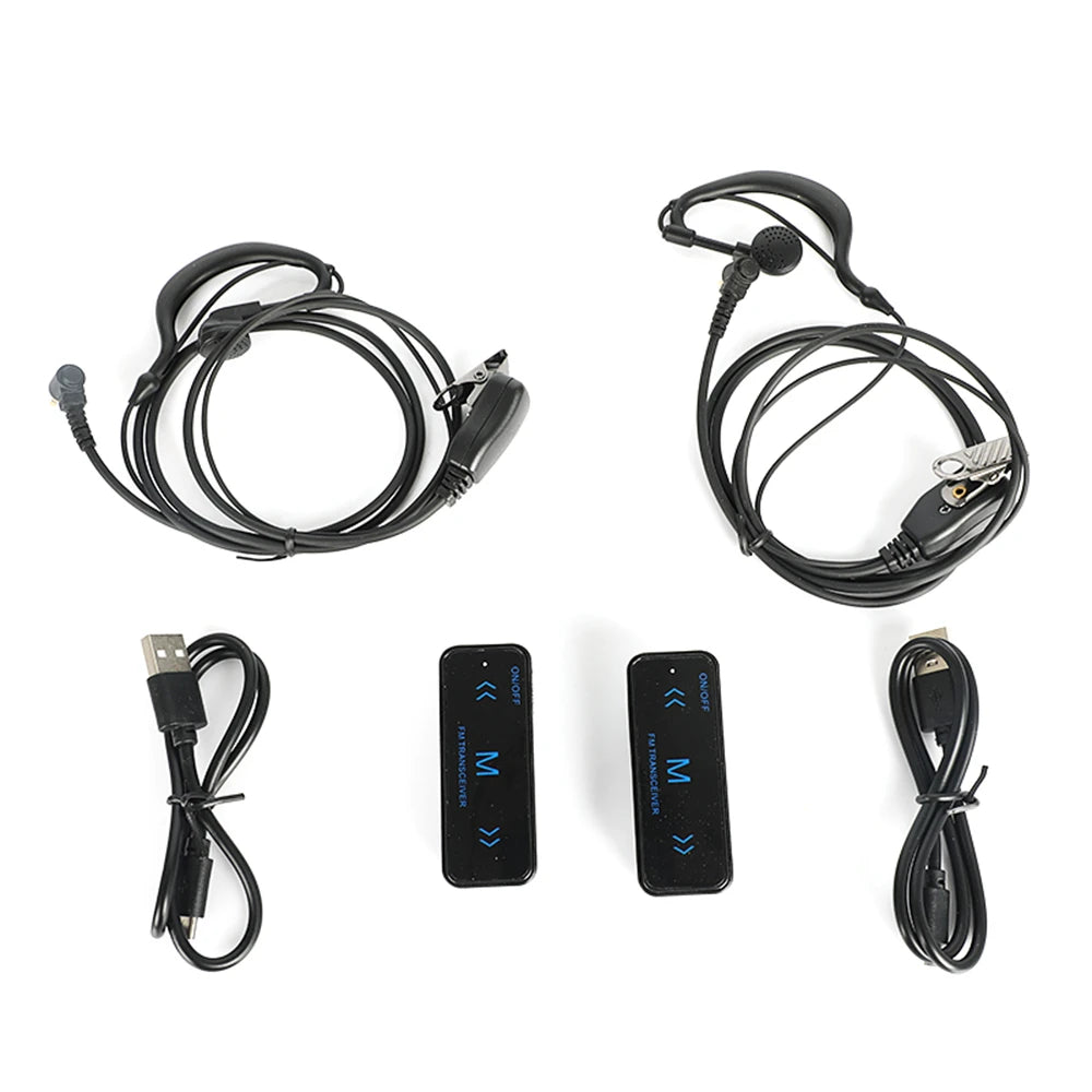 FARAJIAJ Portable Mini Walkie Talkie Kit 2 Way Radio Transceiver Headphones