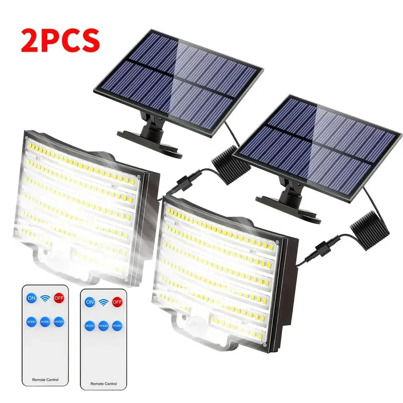 GHUSTAR Solar Powered Outdoor Lamp 252 LEDs Motion Sensor Security