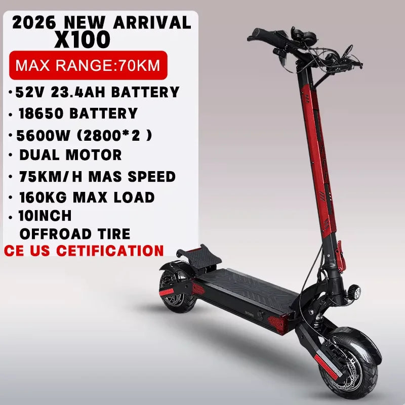 Jueshuai Electric Scooter For Adults Dual Motor X60 X700 Foldable